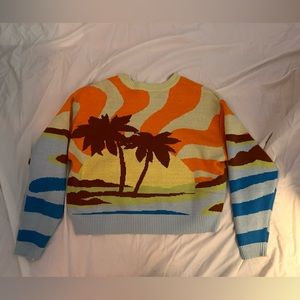 Pacsun Palm Tree Sunset Sweater